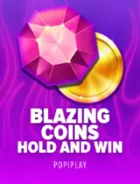 blazing coins hold and win game logo